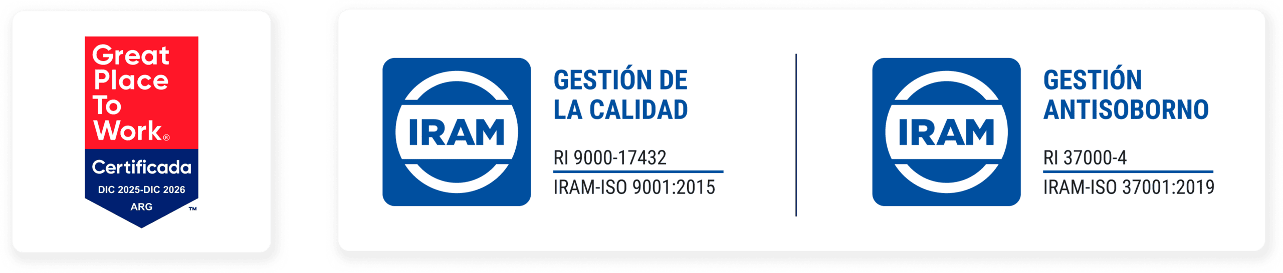certificaciones